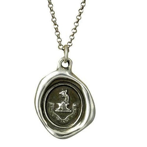 Eagle and Crown Wax Seal Necklace - Be what you seem to be