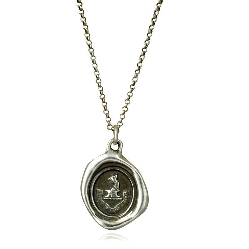 Eagle and Crown Wax Seal Necklace - Be what you seem to be