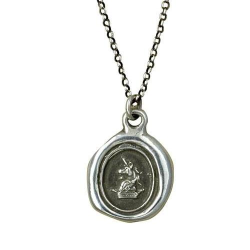 Unicorn &amp; Crown Wax Seal Necklace