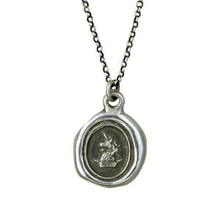 Unicorn & Crown Wax Seal Necklace