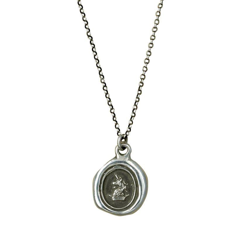 Unicorn &amp; Crown Wax Seal Necklace
