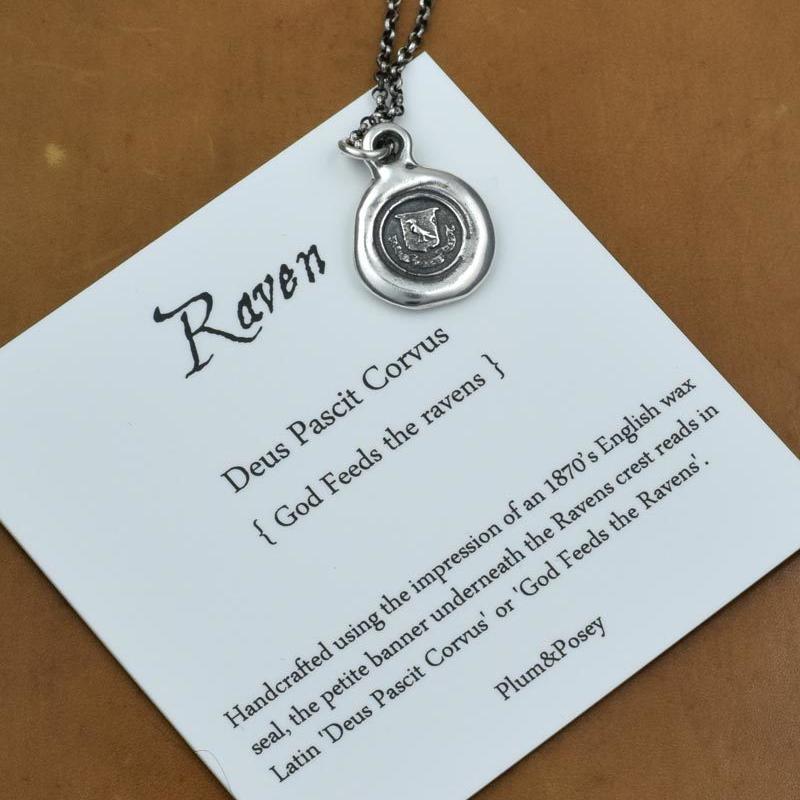 Mini Raven Necklace - God Feeds the Ravens