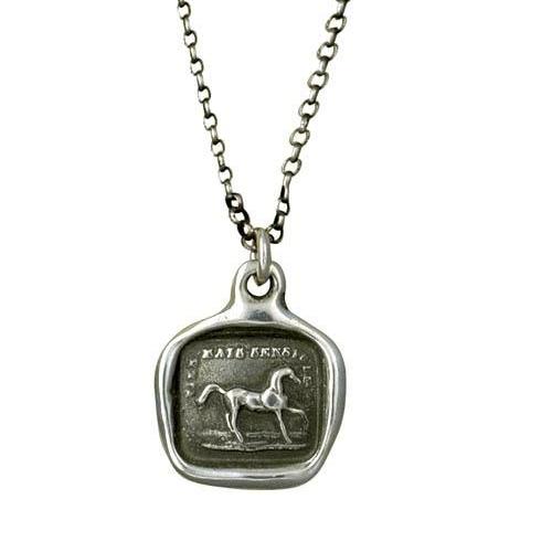 High spirited yet sensitive - Horse wax seal necklace