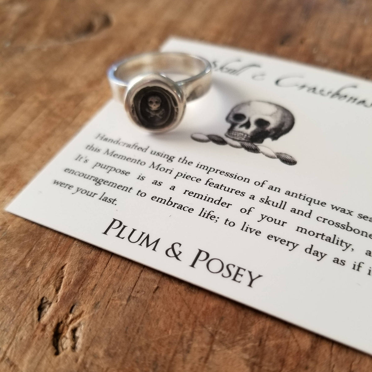 Skull &amp; Crossbones  Ring - Memento Mori