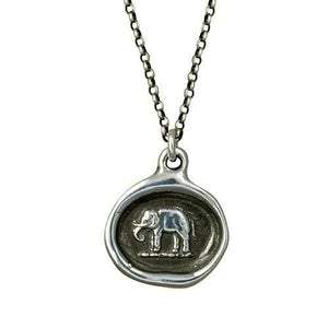 Elephant Wax Seal Necklace - Good luck