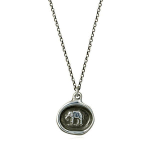 Elephant Wax Seal Necklace - Good luck