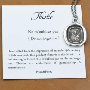 Scottish Thistle necklace - Do Not Forget Me