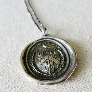 Patience and Courage - Latin Eagle Necklace