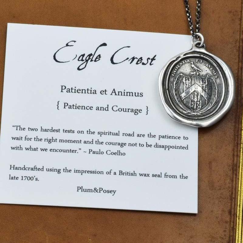 Patience and Courage - Latin Eagle Necklace