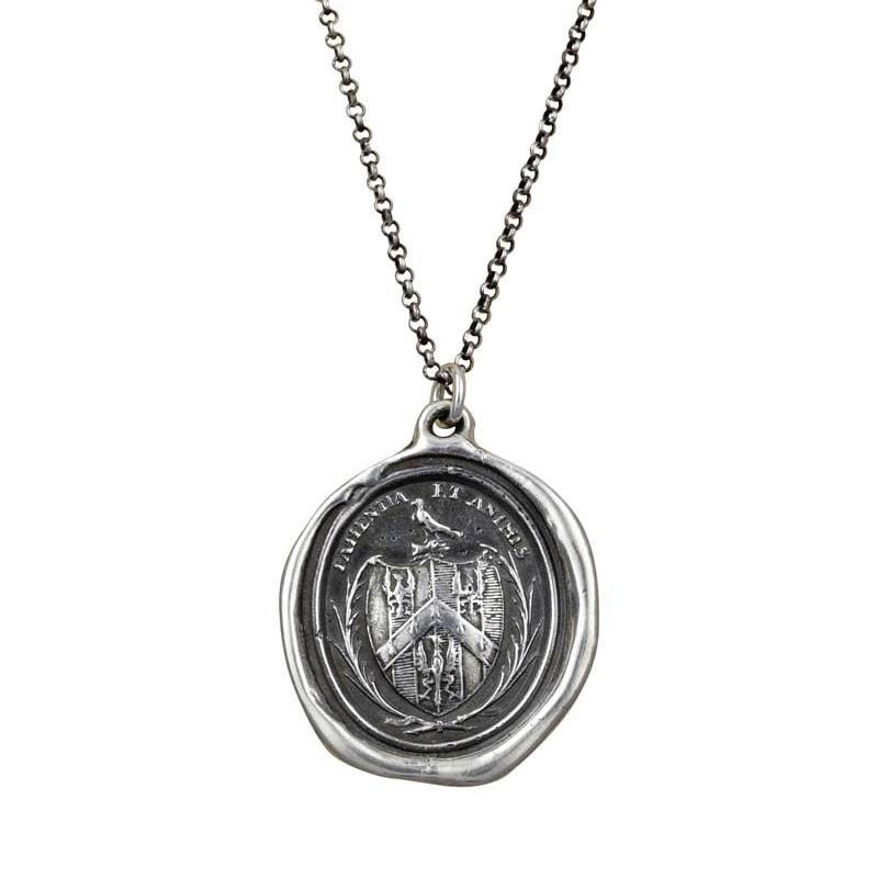 Patience and Courage - Latin Eagle Necklace