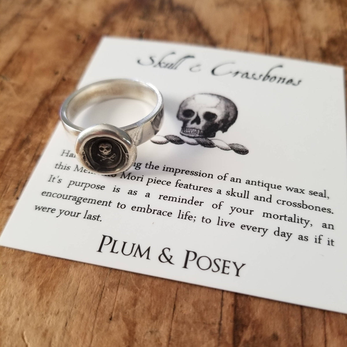 Skull &amp; Crossbones  Ring - Memento Mori
