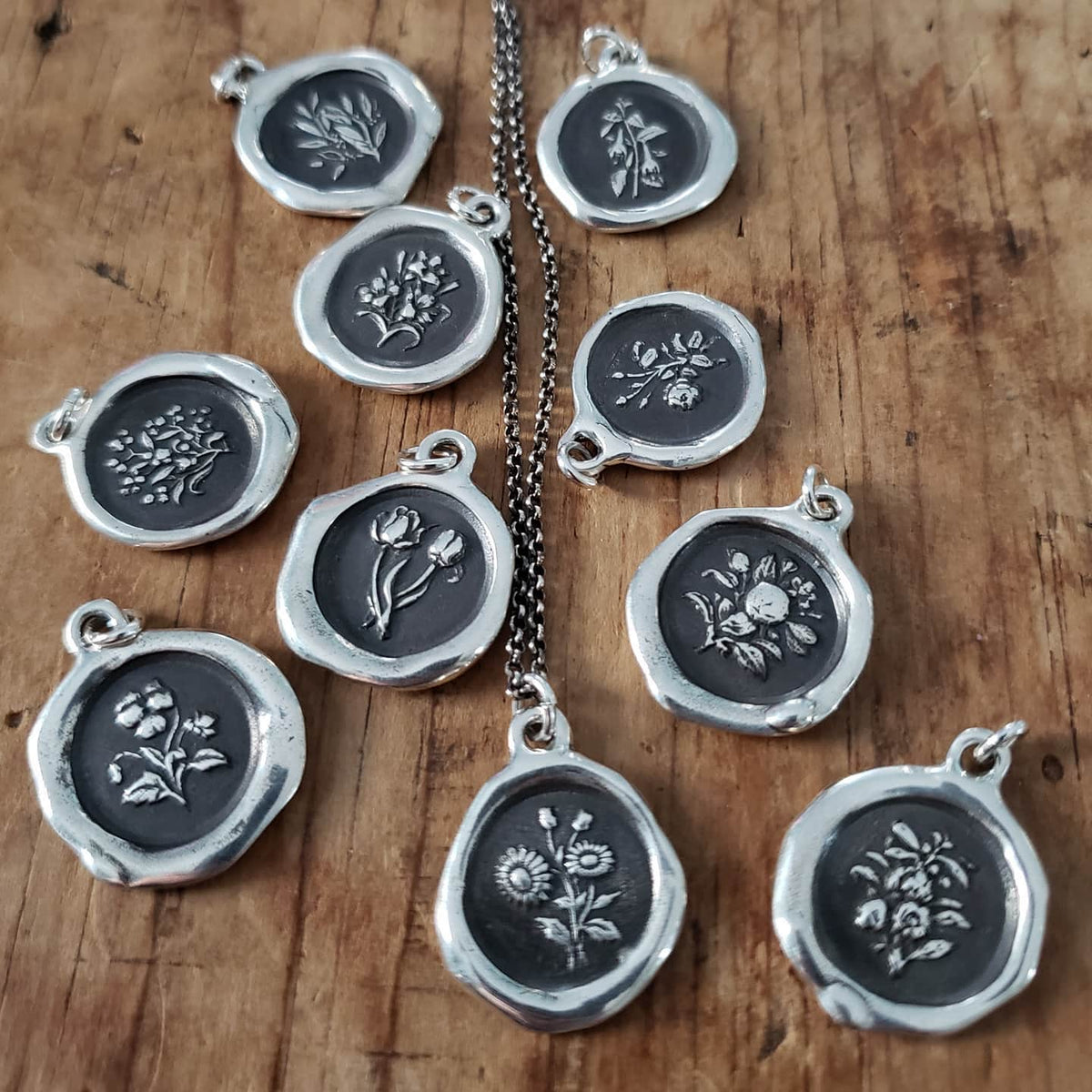 Fuchsia Wax Seal Necklace ~ Refinement