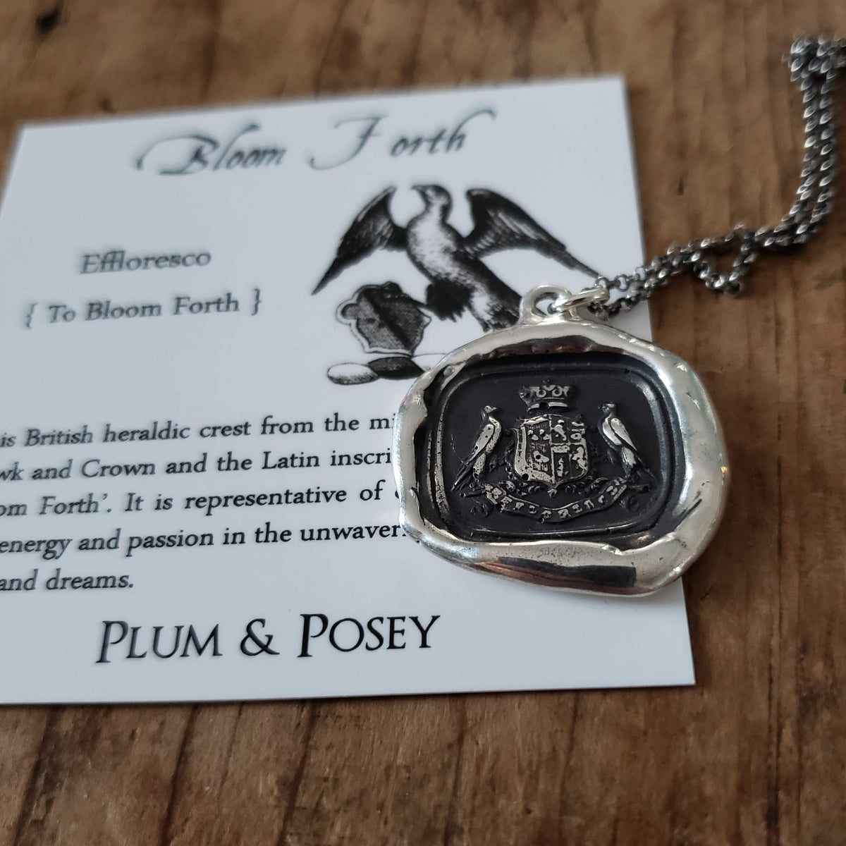 Hawks Crest ~ Bloom forth Latin wax seal