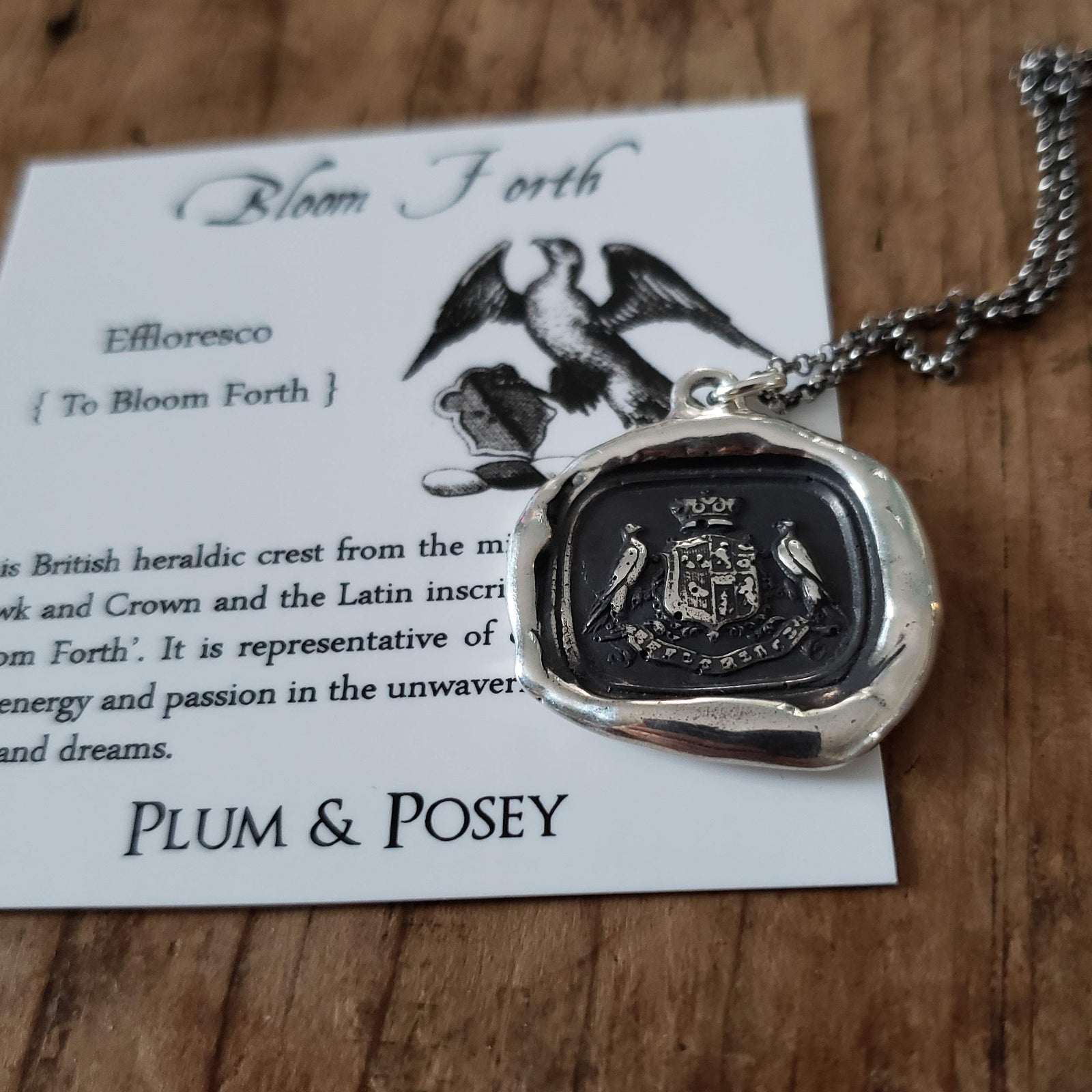 Hawks Crest ~ Bloom forth Latin wax seal