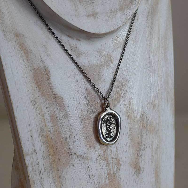 Eros Antique Wax Seal Necklace