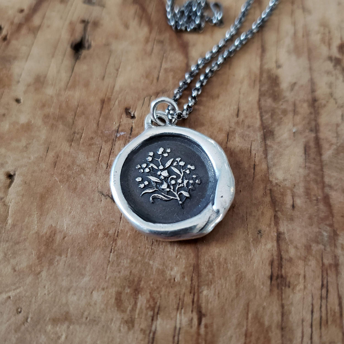 Forget me not ~ True Love Wax Seal Necklace
