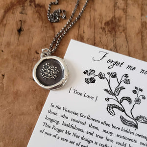 Forget me not ~ True Love Wax Seal Necklace