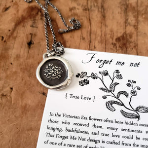 Forget me not ~ True Love Wax Seal Necklace