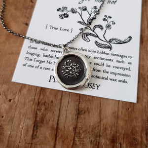 Forget me not ~ True Love Wax Seal Necklace