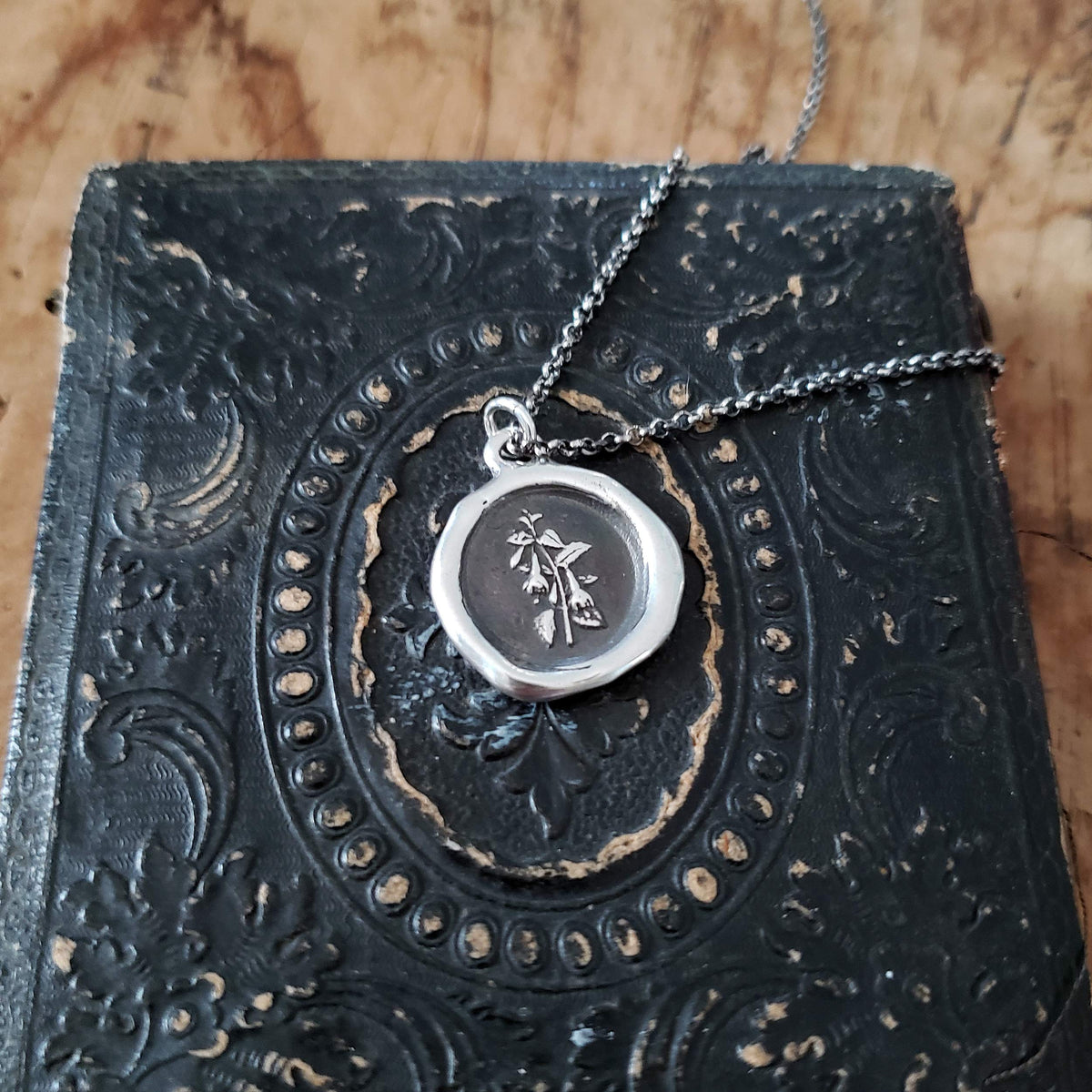 Fuchsia Wax Seal Necklace ~ Refinement