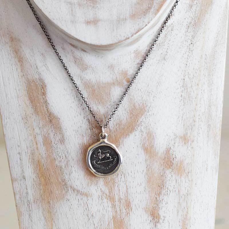 Gryphon Wax Seal Pendant - God is my tower of strength