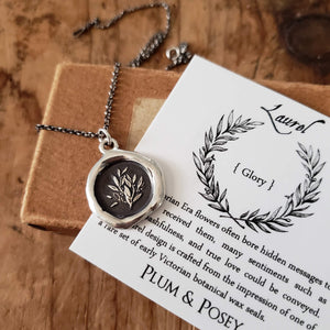 Laurels ~ Glory & Achievement Wax Seal Pendant