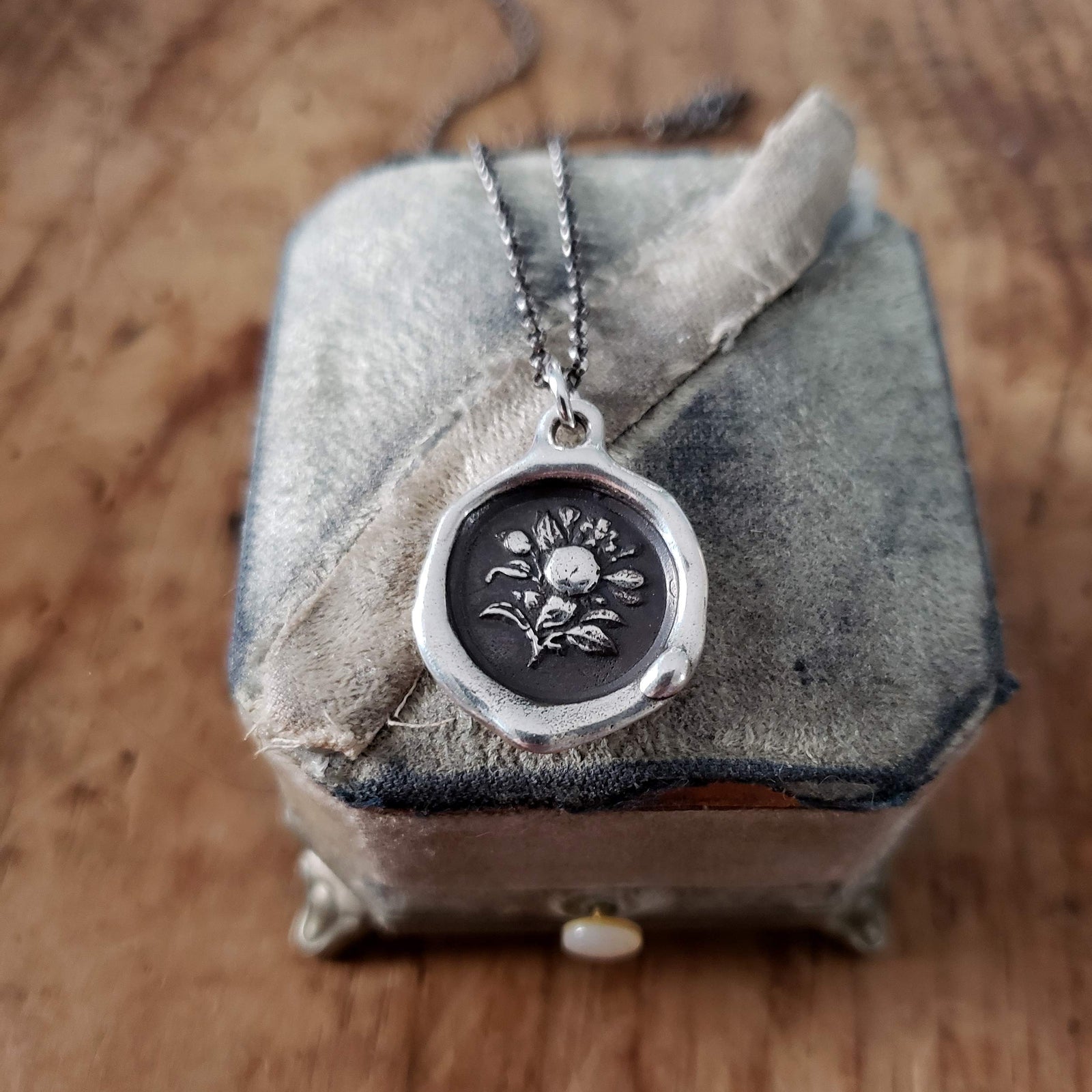 Orange Tree ~ Generosity Wax Seal Necklace
