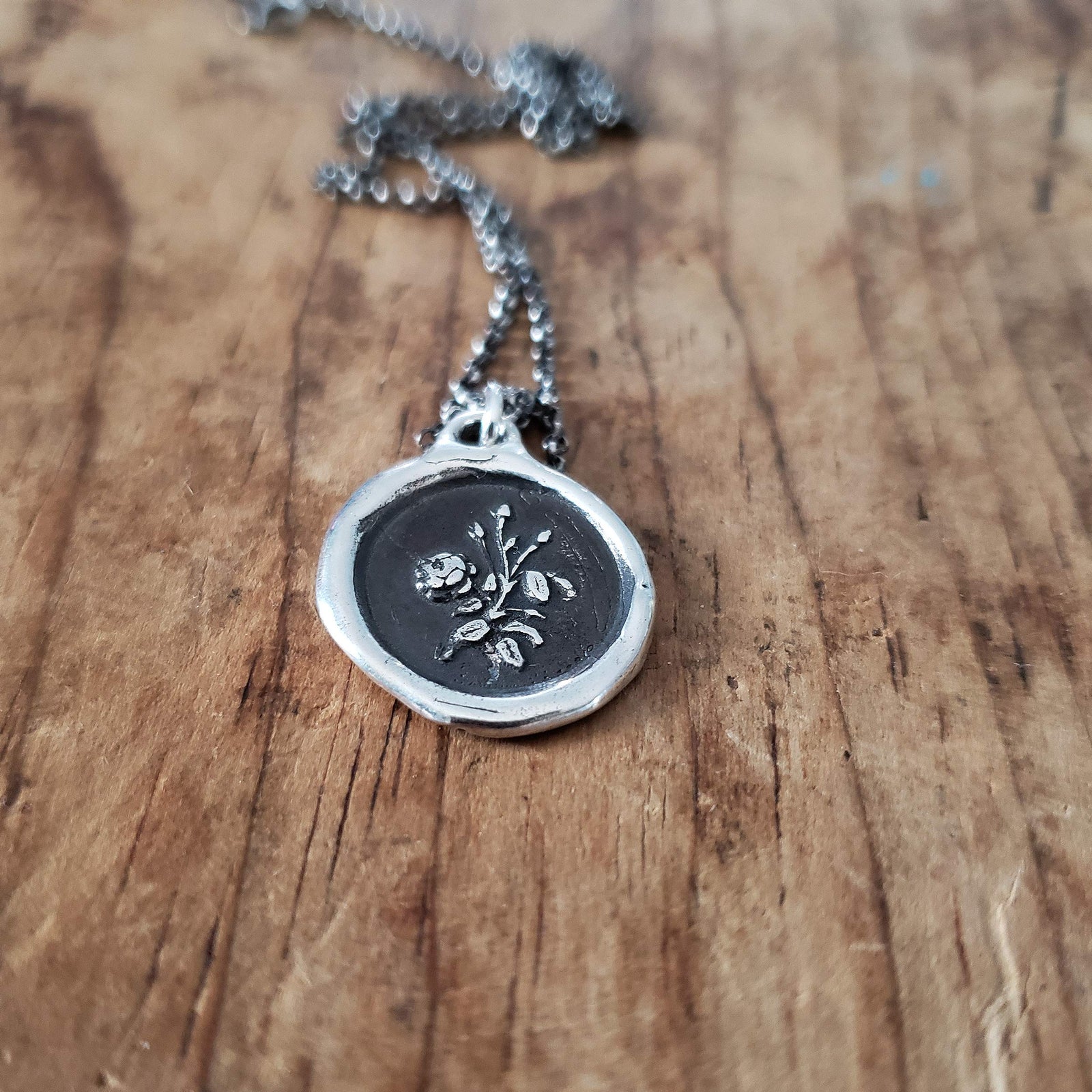 Rose Wax Seal Necklace - True love & Adoration