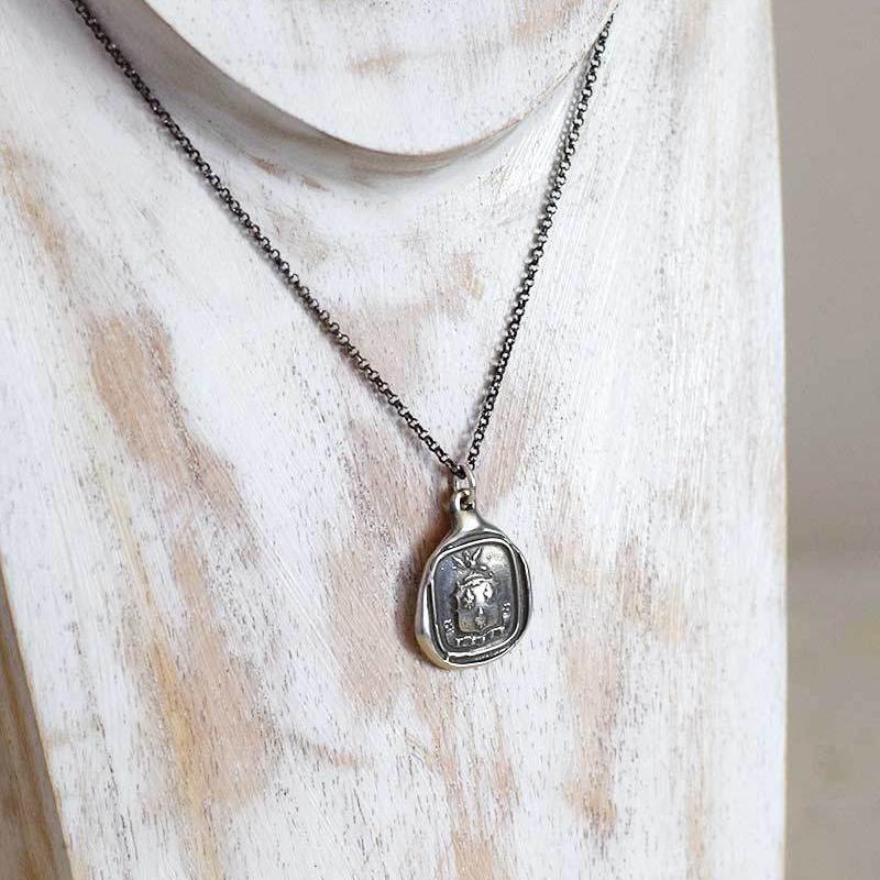 Soar - Eagle Wax Seal Crest Necklace - I Soar - Aim High