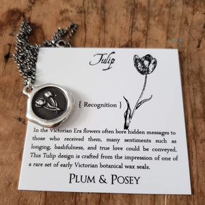 Tulip Wax Seal Necklace - Recognition