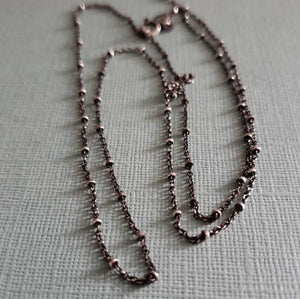 Oxidized Sterling Silver Satellite Chain