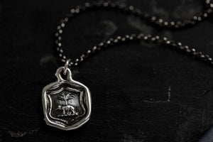 Elephant & Palm Necklace - Peace and Prosperity