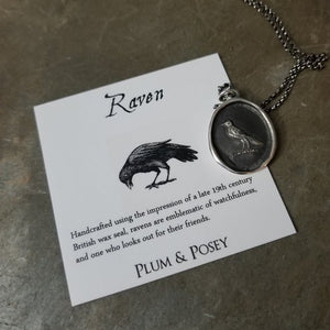 Nevermore Raven Wax Seal Necklace