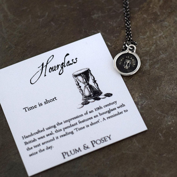 Hour Glass - Time is Short Whimsy Seal Necklace