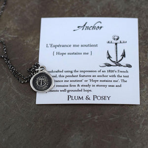 Hope Sustains - Victorian Whimsy Wax Seal Necklace