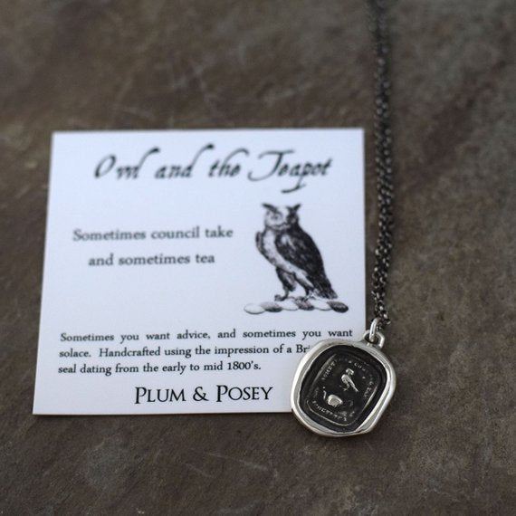 Owl and Teapot Pendant