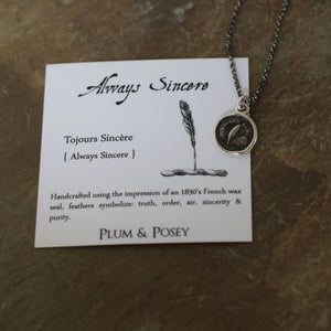 Always Sincere - Victorian Whimsy Wax Seal Necklace