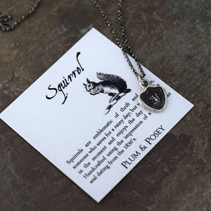 Squirrel and Staff Wax Seal Necklace