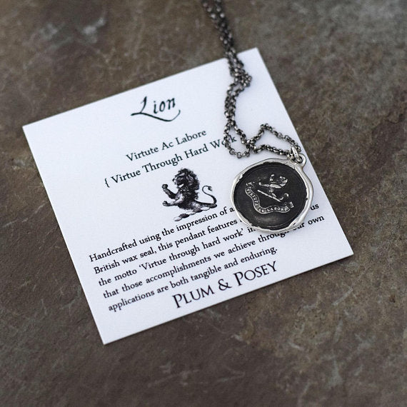 Lion  &#39;Virtue Through Hard Work&#39;