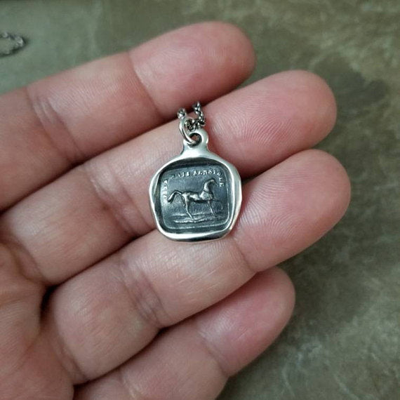 High spirited yet sensitive - Horse wax seal necklace
