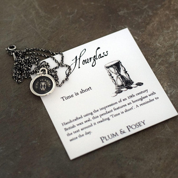 Hour Glass - Time is Short Whimsy Seal Necklace