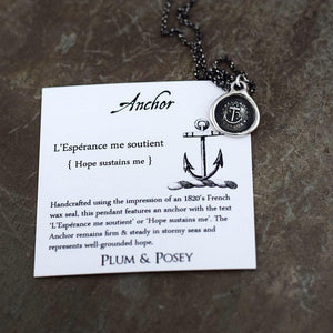 Hope Sustains - Victorian Whimsy Wax Seal Necklace