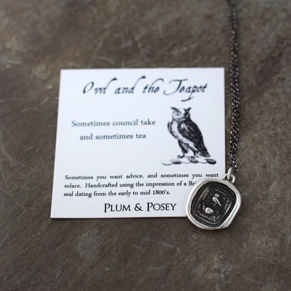 Owl and Teapot Pendant