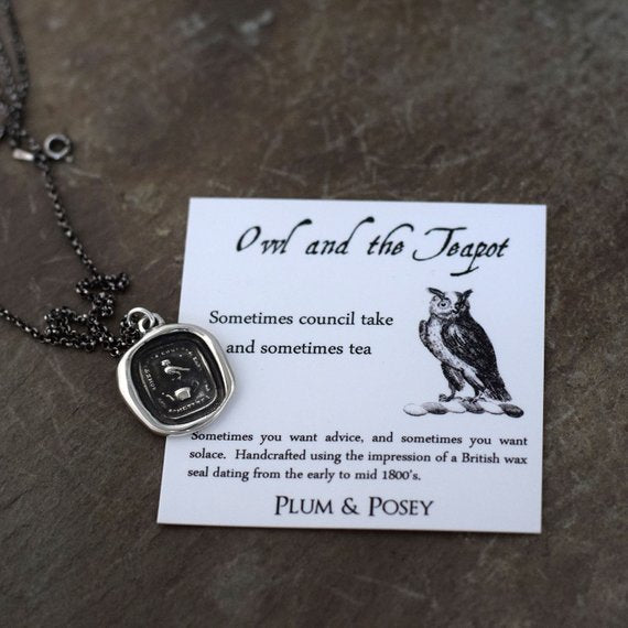Owl and Teapot Pendant
