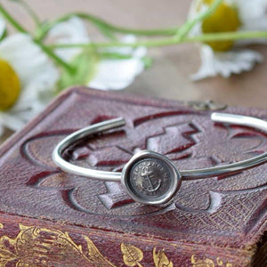 Hope Sustains Me - Victorian Anchor Wax Seal Bracelet