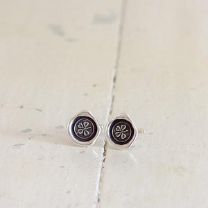 Four Leaf Clover Wax Seal Cuff-links