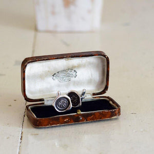 Four Leaf Clover Wax Seal Cuff-links