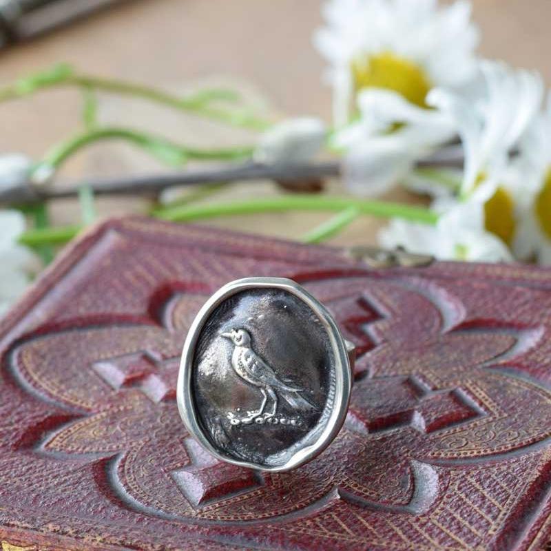 Nevermore Raven Wax Seal Ring