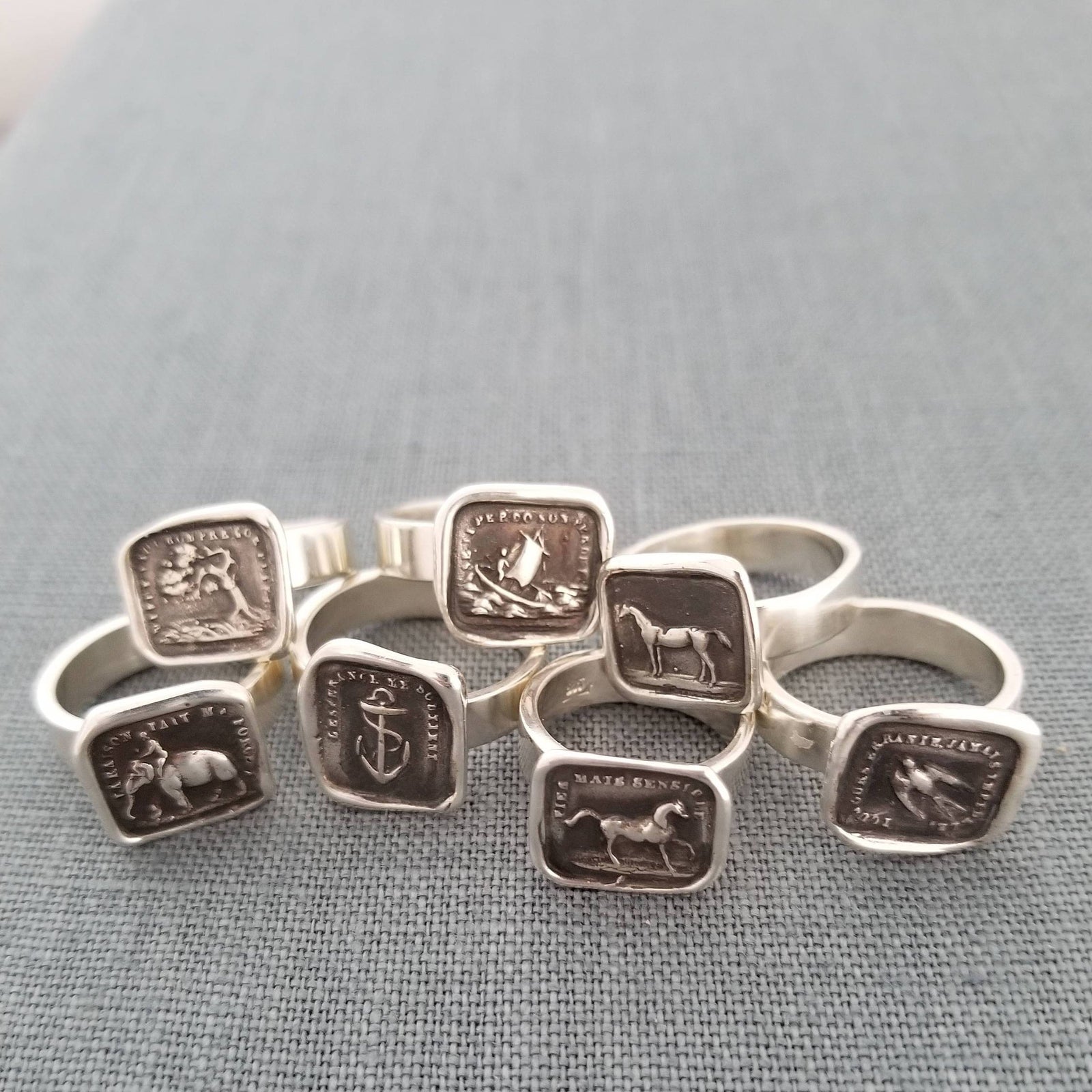 Swallow Wax Seal Ring -  Love and Loyalty