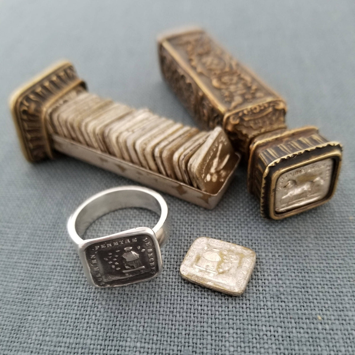 Thistle Wax Seal Ring - Dulcius ex asperis - sweetness after difficulties